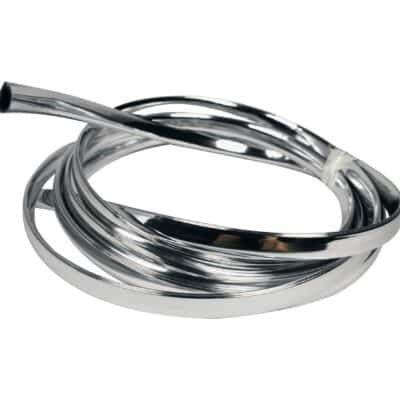 U Tip Geçmeli Krom Nikelaj Şerit Krom Silver Geniş 3 Metre