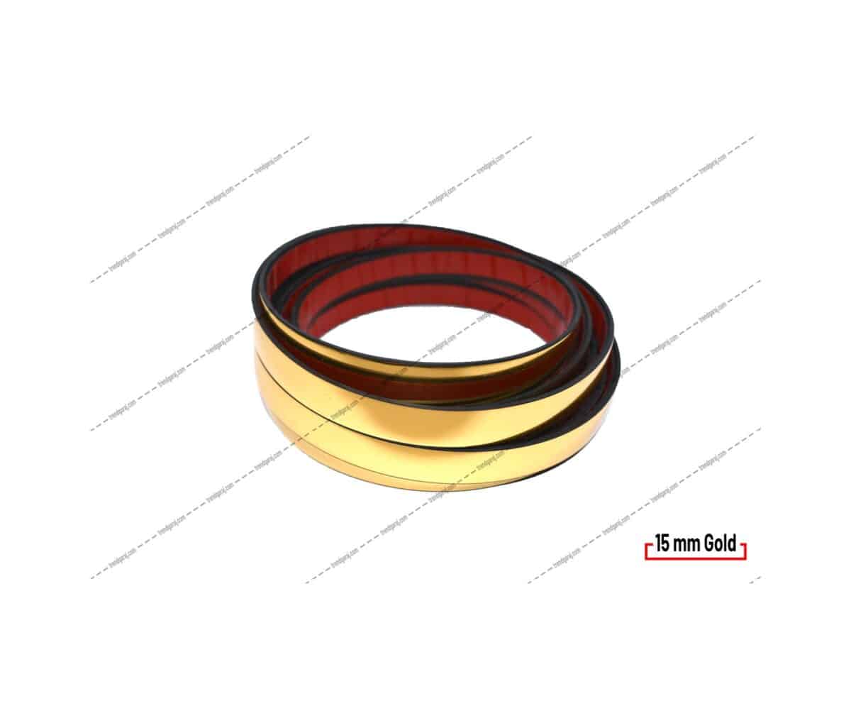 Gold Altın Yapışkanlı Nikelaj Şerit 15 MM - 3 M - Görsel 1