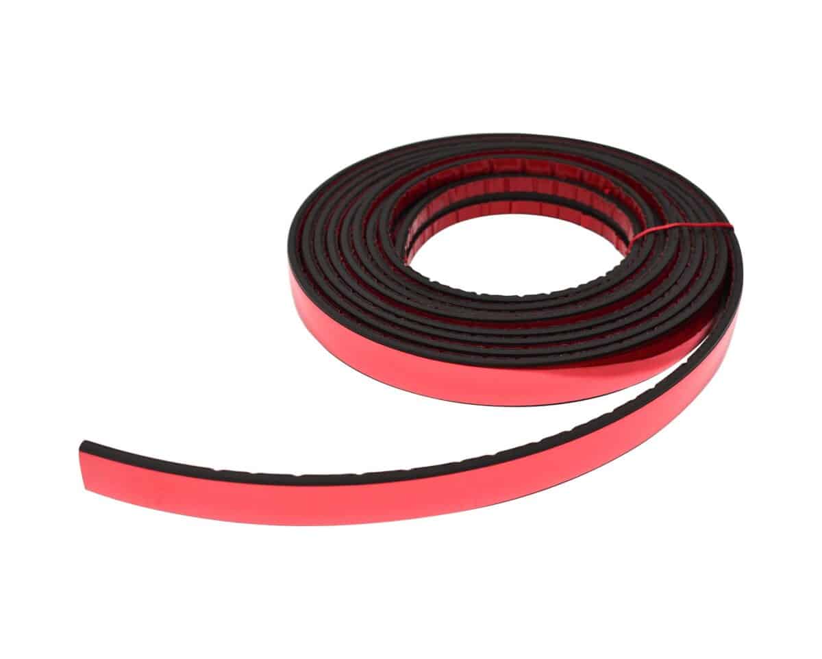 Parlak Kırmızı 15 Mm Nikelaj Şerit 3 Metre - Görsel 1