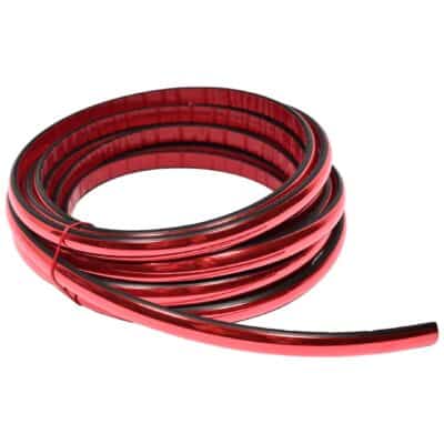 Parlak Kırmızı 11 Mm Nikelaj Şerit 3 Metre