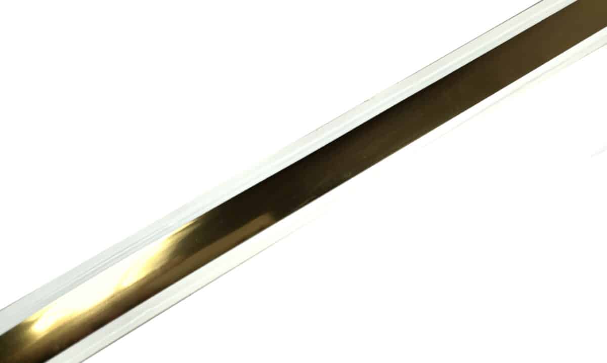 52a1b2781dfba644679818e05c118054bee3e34dc97782bbc255474b898540e3.jpg Dekoratif Şerit 30mm Beyaz Gold 3 metre - Görsel 1